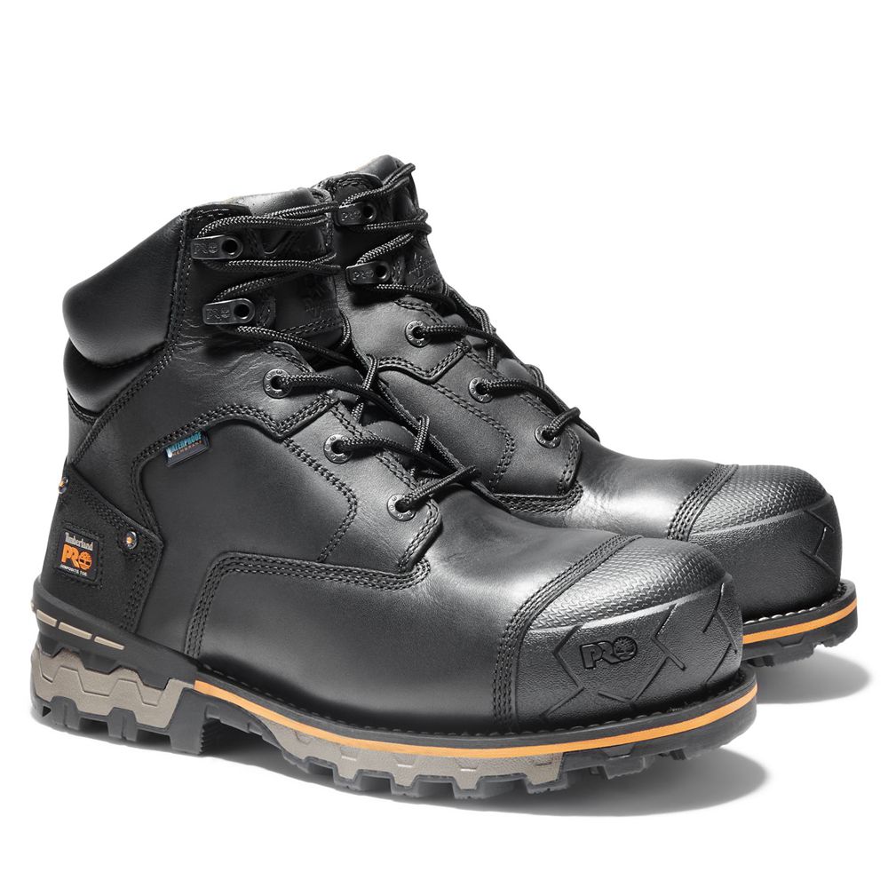 Timberland Mens Work Boots PRO® Boondock 6\" Comp Toe - Black - India FH6581730